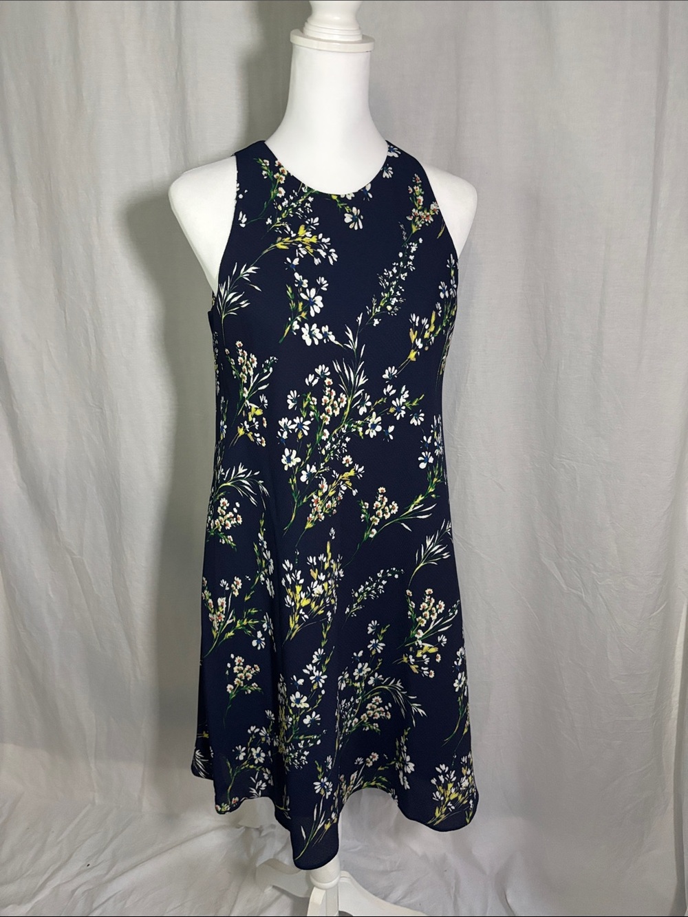 Lauren Ralph Lauren Quiet Elegance Classic Navy Floral Midi Dress (12)